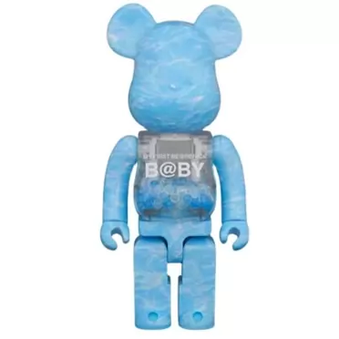 TYGHHNJD Bearbrick 400% Water Ripple Thousand Autumn Building Block Bear Transparent Joint Model Collection Decoration Gift Height 11 inch