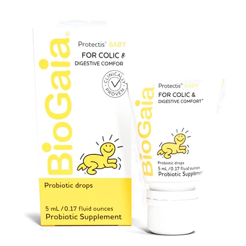 BioGaia Protectis Baby Probiotic Drops | Baby Essentials for Colic & Gas Relief | Safe for Newborns | Ease Crying, Fussing, Colic, Gas, Spit-ups & Constipation | No Dairy, Soy & Gluten | 5mL