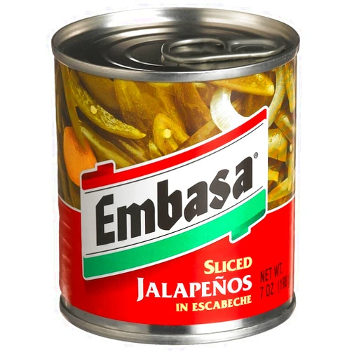 Embasa Sliced Jalapeno Pepper, 7-Ounce (Pack of 12)