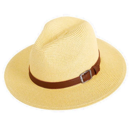 Livingston Fashionable Wide Brim Straw Panama Hat for Men & Women
