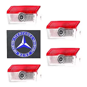 Zcyge 4 Car Door Lights for Benz, Mercedes Benz Car Accessories Led Badge Projector, Mercedes Benz Door Light Logo, Welcome Light, Compatible with Abcemg Amg W176 W166 W205 W212…