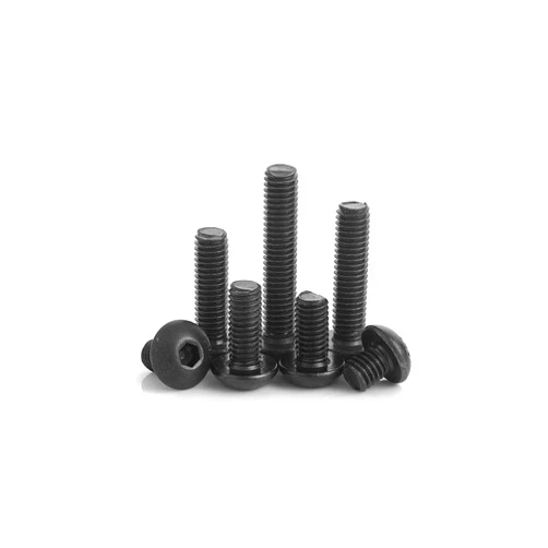 DINGGUANGHE-Lag Bolts Lag Bolts 20pcs/lot ISO7380 Hex Screw M5 Black Button Head Hex Socket Cap Screw Hexagon Socket Round Head Screws Tap Bolts (Color : 20mm, Size : M5 20PCS)