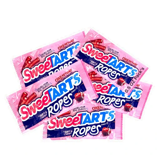 Sweet Savora SweeTART Ropes Soft And Chewy Cherry Punch .5 oz in Bulk (1 Pound)