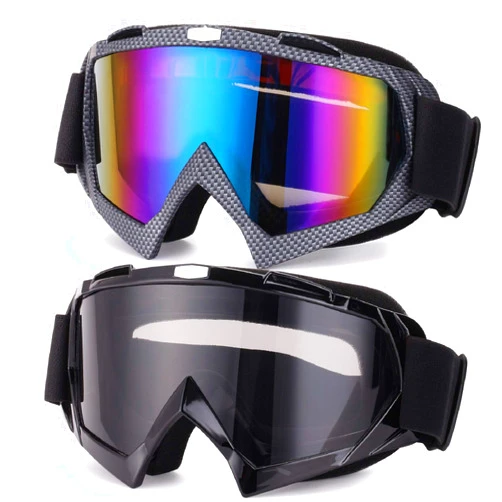Rngeo Ski Goggles, 2 Pack Motorcycle Goggles Snowboard Glasses Men Women UV Protection Anti-Glare