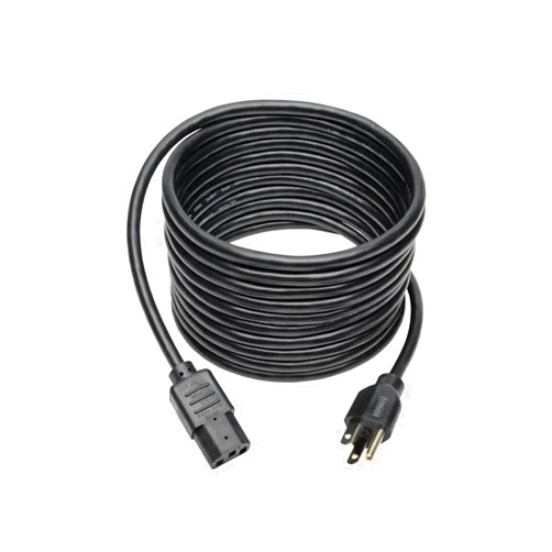 Tripp Lite Standard Computer Power Cord 10A,18AWG (NEMA 5-15P to IEC-320-C13) 15-ft.(P006-015),Black