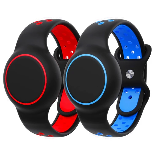 ABOVEACC Waterproof Bracelets Compatible with AirTag for Kids, 2 Packs Silicone Holder with Hidden Cover Design Wristband Compatible with AirTag for Child, Breathable GPS Tracker Holder for Kids Bluer