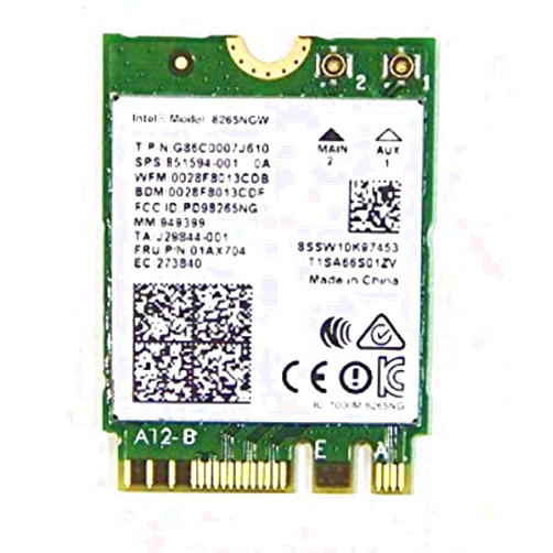 Intel Dual Band Wireless-Ac 8265 w/Bluetooth 8265.NGWMG