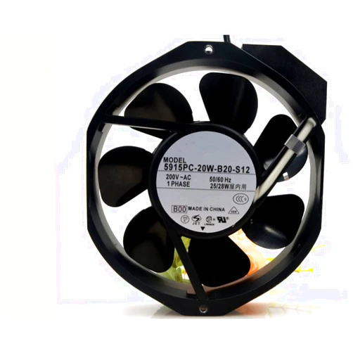 5915PC-20W-B20-S12 for 5915PC-20W-B20-S12 200V 25/28W 3300RPM 172X150X38MM 2-Wire Cooling Fan
