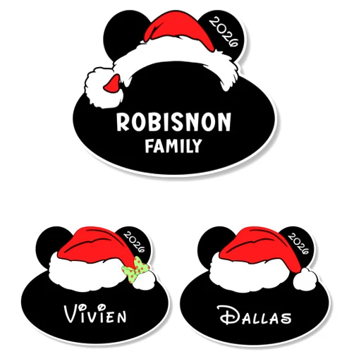 Generic Christmas Magnet. Personalized Santa Magnet for Disney Cruise Cabin Door.