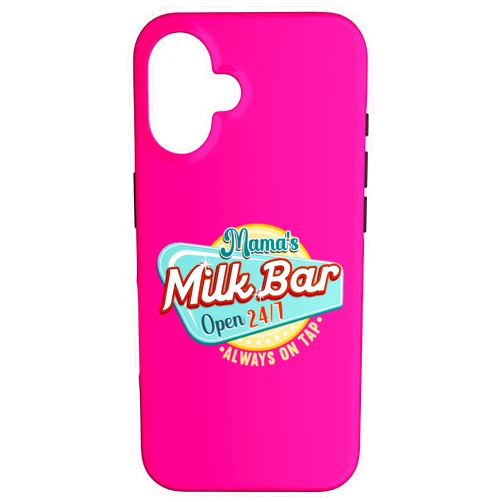Funny Awareness Gifts for Breastfeeding Mom Week Mama's Boobery Milkshake Breast Milk Bar I Breastfeeding Case for iPhone 16