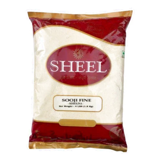 Sheel Fine Sooji/Suji (Semolina) Perfect in Taste & Texture | All Natural | Gluten Friendly | NON-GMO | Vegan | Indian Origin (4Lb (1.8Kg))