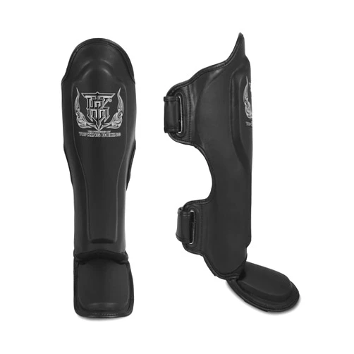 TOP KING Boxing Top King New Pro Leather Shin Guards for Muay Thai