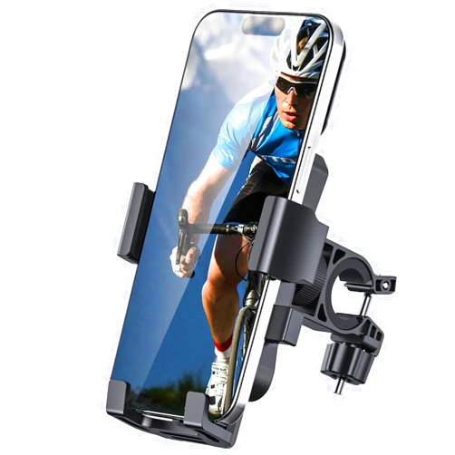 Amzluv Bike Phone Holder, Motorcycle Phone Mount, Secure Bicycle Handlebar Phone Mount, Phone Holder for Bike and Motorcycle, Premium Bike Accessories for iPhone 4.5-6.8