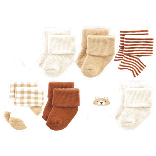 Hudson Baby Baby Girls' Cotton Rich Newborn and Terry Socks