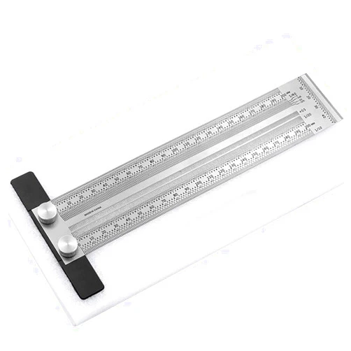 HHmei Ultra Precision Marking Ruler-High-precision Scale Ruler T-type Hole Ruler (as shown_B)