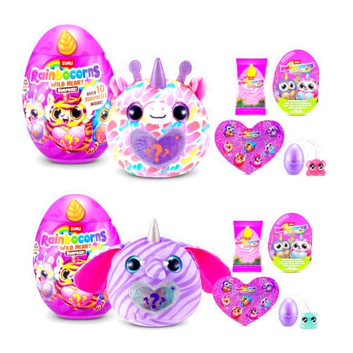 Rainbocorns Wild Heart Surprise 2 Pack by ZURU – Collectible Plush Toy with Surprises, Mystery Egg for Girls & Boys Ages 3+