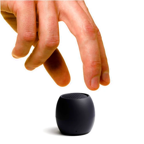 BoomPods Zero Bluetooth Speaker - Powerful Waterproof Mini Speakers with Dual Pairing Option & Wireless Mic with Big Sound (Black)