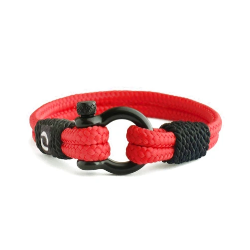 Mover Bracelets Mens Rope Bracelet - Stainless Steel Black Shackle, Extremely Durable and Scratch Resistant Waterproof Paracord, Handmade, Nautical Wristband for Men