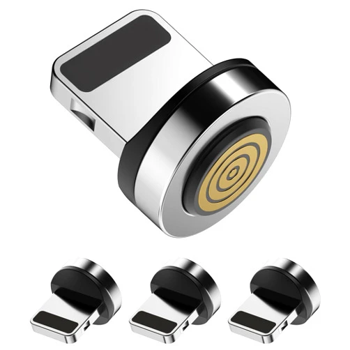 Ankndo Magnetic Phone Cable Adapter [4-Pack] Magnetic Connector Tip Heads Compatible with 7Pin Magnetic Charging Cable 360° Rotating Magnetic Plug for lProduct Device