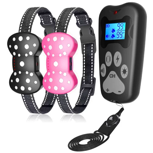 Petnais Dog Training Collar Damping Collar Remote 3000 feet 3 Training Modes with Vibration Buzzer Control Dog Training Collar Effectively Prevent Trainers from Wrong Signals (Pine+Black)