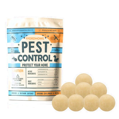 FfordHome Pest Repellent ， Moth Balls for Outdoor use， Keep Pest Away Repel Mice and Rats, Roach, Ant, Spider, Mosquito & Moth（8BALLS）
