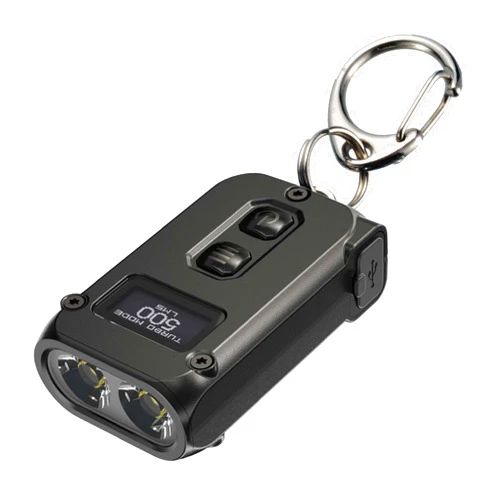 NITECORE TINI 2 Dual LED Rechargeable Keychain Light - 500 Lumen (Black)