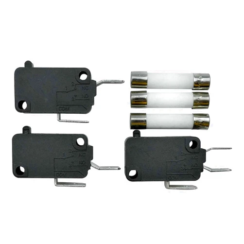 Mogankey W10727360 & W10269458 & W10269460 Microwave Door Switch and Slow-Blow Ceramic fuses (Pack of 3) Compatible with Whirlpool Microwave SZM-V16-FC-61 SZM-V16-FC-62 SZM-V16-FC-63