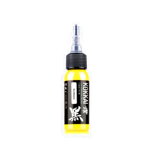 Kokkai sumi Tattoo Ink, Premium Quality, Precision Medium Viscosity, Rich Hue, Quick Healing, Acrylic-Free, Water-Based, Ready-to-Use Ink for Precision Tattooing (Sunbeam, 0.5 oz)