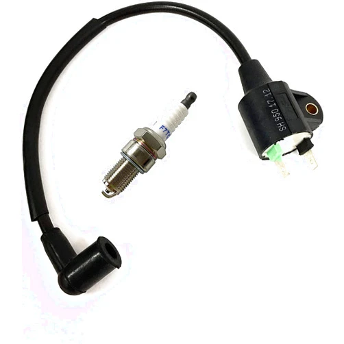 POWER PRODUCTS Ignition Coil Spark Plug for Harbor Freight Storm Cat 60338 69381 For Tail Gator 63CC 800 900W 63025 63024 For Pulsar PG1202S For ETQ950 For PowerPro 1000 Watts 2HP 2-Cycle 63cc 64cc Gas Generator