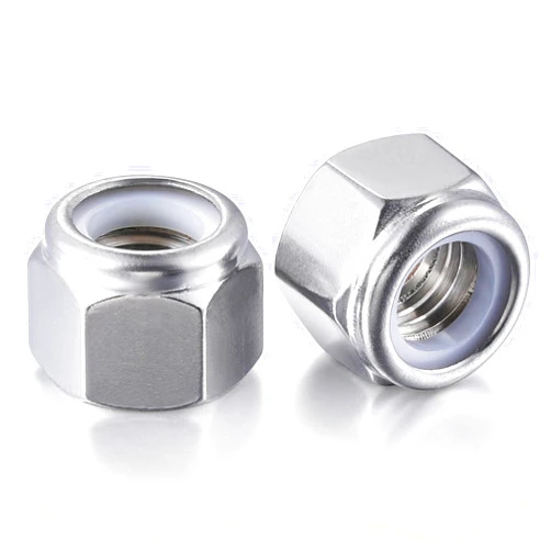 Wensilon(10pcs)1/2-13 Self Clinching Nuts 304 Stainless Steel Self-Lock Nylon Inserted Hex Lock Nuts