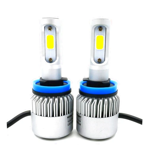 Alla Lighting Xtreme Super Bright 8000 Lumens H11 H8 H9 LED Fog Lights Bulbs or Daytime Running Lights(DRL) Lamps H16, 6500K Xenon White