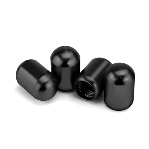 JUSTTOP 4PCS Car Tire Valve Stem Caps, Air Caps Cover, Universal for Cars, SUVs, Bike, Trucks and Motorcycles, Car Wheel & Tire Exterior Accessories-Black