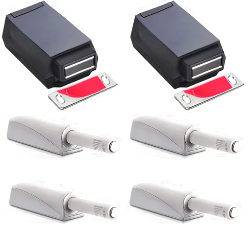 CBRIVE Magnetic Push to Open Cabinet Hardware CBRIVE® 6 Pack Heavy Duty Push Latch & Lock for Hidden Door Touch Latches and Catch Magnet Push Release Drawer Pull Tip on RV Closet Close Strong Pop Out