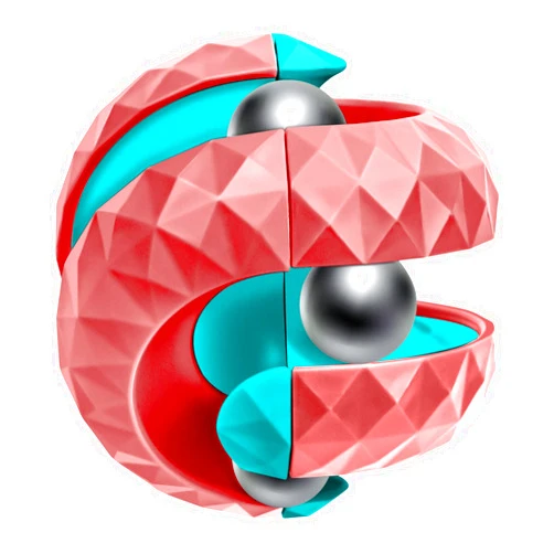 WUQID Orbiit Ball Toy, Infinitycube Puzzle Ball Spinning Toy, Circuit Infinite Invert Change Puzzle Games Novelty Creative Stress Relieve Toys for Kids Children Adults (1, Red)