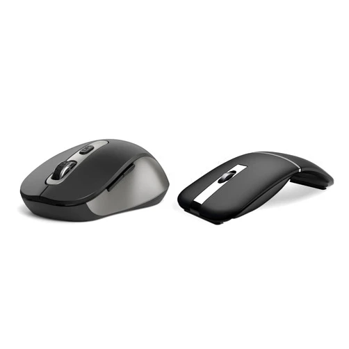 ACOZYKITTEN Silent Wireless Mouse with USB Nano Receiver, Side Button, 2400 DPI;Bluetooth Curved Mouse, Ultra-Thin Rechargeable Rotating Wireless Mouse, Dual Mode (BT5.0/3.0+2.4G), Portable Travel Arc Mouse…