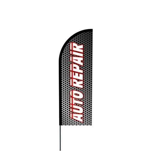 The Curbie Auto Repair Feather Flag Flex Banner Carbon Composite Pole Kit, 14' (RO-N4CF-KO72)
