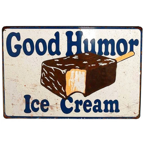 GFJQJH New Vintage Retro Metal Tin Sign Good Humor Ice Cream Home Garage Bar Club Hotel Wall Decor Signs 12X8 Inch
