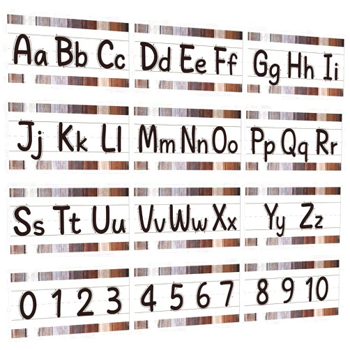 Sophena Alphabet Bulletin Board Set 12 Pieces, Number ABC Posters Alphabet Line for Classroom Wall Decor Preschool Educational Cards Kids Early Learning Colors Shapes Cards Poster