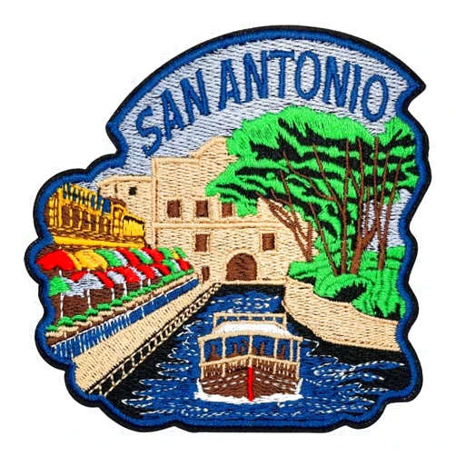 EMBRO BOF EMBROBOF Proud San Antonio Texas Patch – 3.75 inches, Cool Texas Iron On Patch – Embroidered State Travel Patches for Backpacks