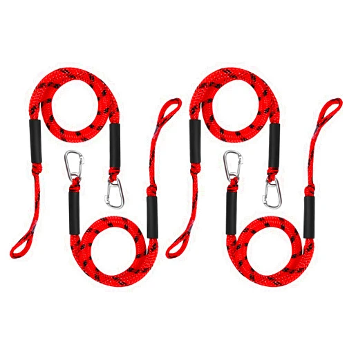 Jranter Pack of 4 Bungee Dock Lines for Boat Shock Absorb Dock Tie Mooring Rope Boat Accessories 4-5.5 ft