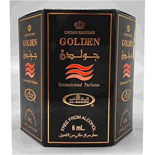 Al-Rehab Golden - 6ml (.2oz) Roll-on Perfume Oil by Al-Rehab (Crown Perfumes) (Box of 6)
