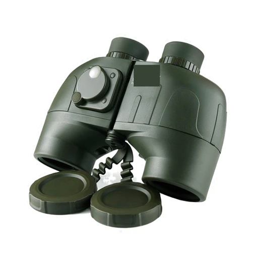 JIEZM 10X50 Binoculars Nitrogen Telescope Big Rangefinder Compass Powerful Professional Hunting Marine