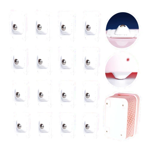 Pndbnq 16 PCS Self Adhesive Caster Wheels 360 Degree Swivel Mini Adhesive Wheel Stainless Steel Pulley Pndbnq Sticky Roller for Attach Bins Storage Boxes etc