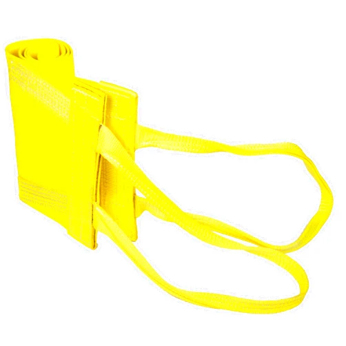 Mazzella Lifting Technologies 5000-3456 WLA1-812 Nylon Attached Eye Web Sling, Wide-Lift, Yellow, 1 Ply, 7' Length, 12