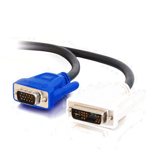 C2G 26954 DVI Male to HD15 VGA Male Video Cable, Black (6.6 Feet, 2 Meters)