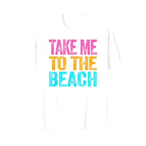 Retro Beach Vacation Shirts and Apparel Take Me to the Beach Funny Vacation Quote Womens Girls Retro T-Shirt