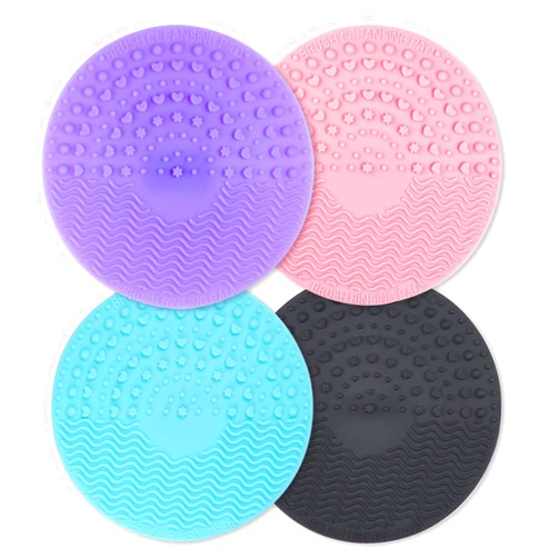 Veibeau Makeup Brush Cleaning Mat,Silicone Washing Mat for Cosmetic Brush,Brush Cleaner Pads with Suction Cup