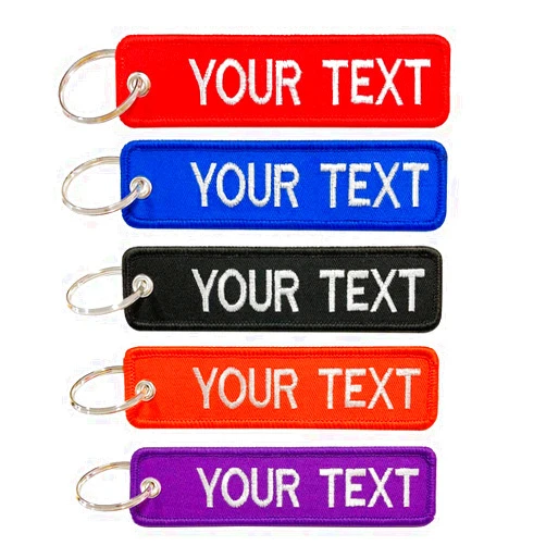 mvcen Personalized double sides embroidery Keychain - Embroidery Custom Name - Gift for Men & Women - Monogrammed, Customized Key Ring Accessories