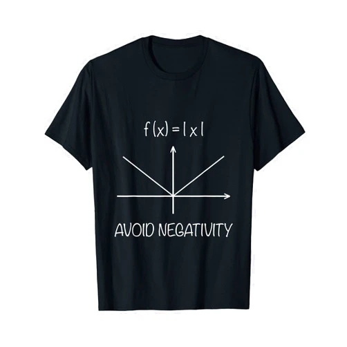 Avoid Negativity Apparel Co Avoid Negativity Absolute Value Funny Math Teacher Gift T-Shirt