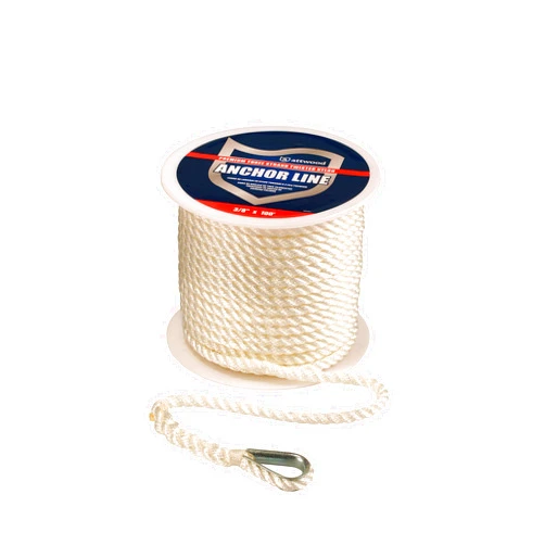 Attwood Nylon Twisted Anchor Line with Thimble
